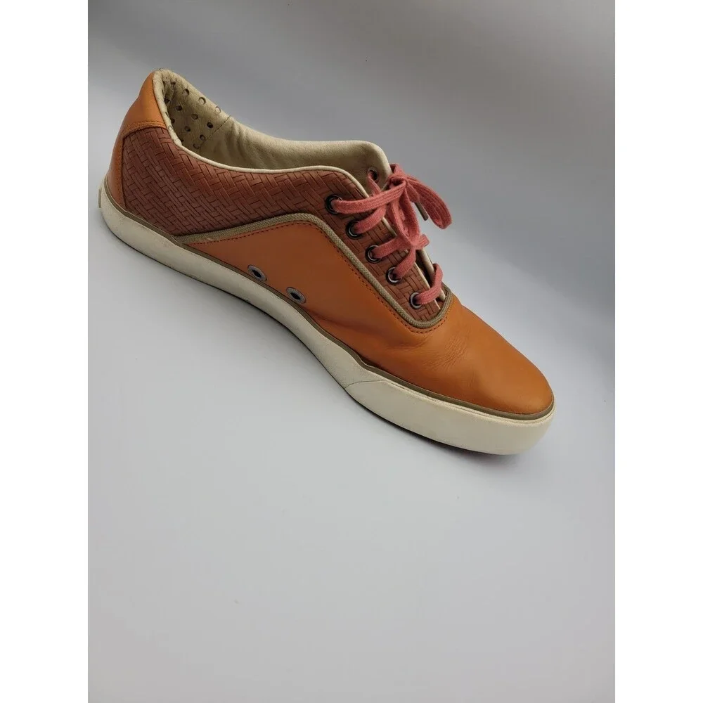 Puma Alexander McQueen Tan Woven Leather Sneakers 356139-02 Men's Size 10 MCQ